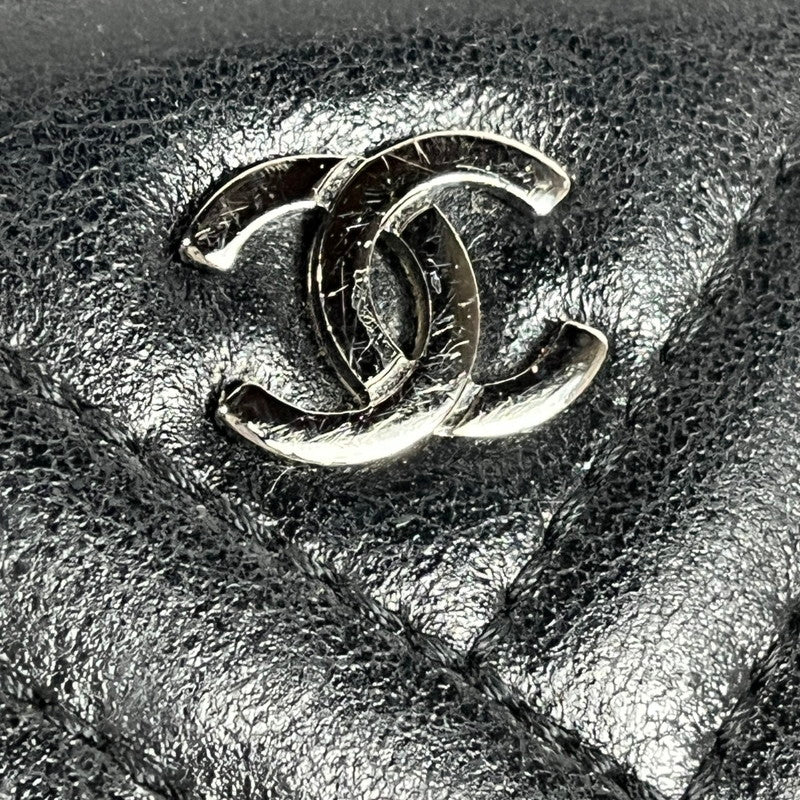 【中古品】【レディース】 CHANEL シャネル 長財布 ラウンドファスナー ラムスキン ステッチ ブラックシャネル 181-250723-AA-01-ich カラー：ブラック 万代Net店