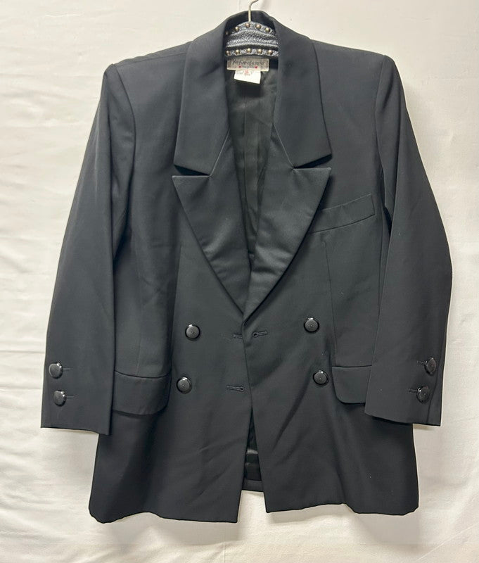 【中古品】【メンズ】 YVES SAINT LAURENT イヴ・サンローラン タキシード ジャケット LAINE-WOOL 183-250724-AA-04-ich サイズ：36 カラー：ブラック 万代Net店