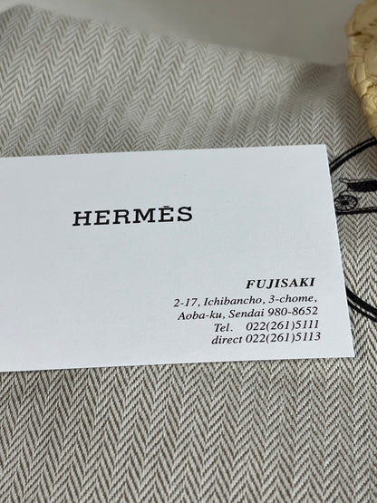 【中古美品】【レディース】 HERMES エルメス 未使用 タグ付き HERMES エルメス エレオノーラ 58 パナマハット 麦わら帽子 182-241119-SS-8-ich 万代Net店