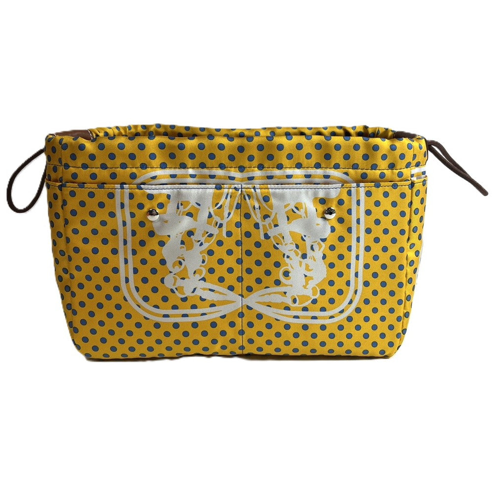 【中古美品】【レディース】 HERMES エルメス 未使用品 HERMES エルメス ポーチ フールビ25 ブリッドドゥガラ シルク バレニア イエロー フォーブ 183-241205-SS-02-ich 万代Net店