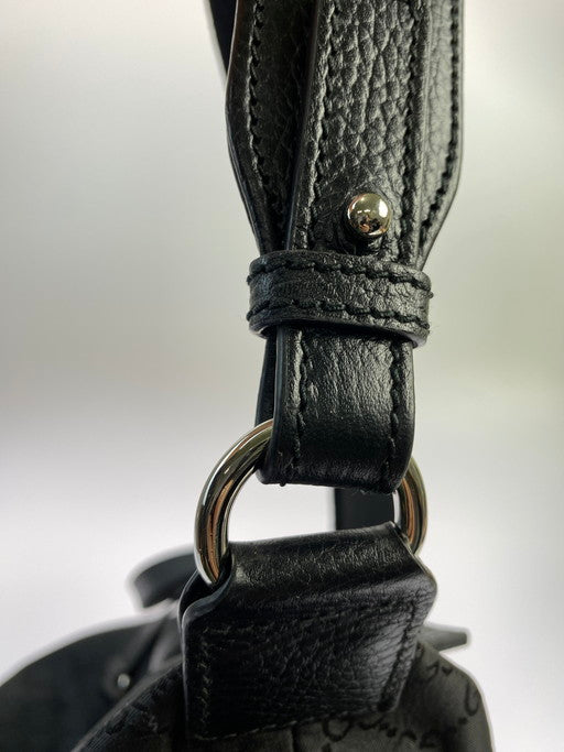 【中古品】【メンズ/レディース】 GUCCI グッチ 2way ボストンバッグ 449180 GGナイロン レザー ブラック ショルダーバッグ 鞄 180-250223-AS-4-min カラー：ブラック 万代Net店