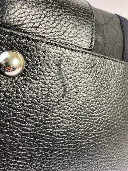【中古品】【メンズ/レディース】 GUCCI グッチ 2way ボストンバッグ 449180 GGナイロン レザー ブラック ショルダーバッグ 鞄 180-250223-AS-4-min カラー：ブラック 万代Net店