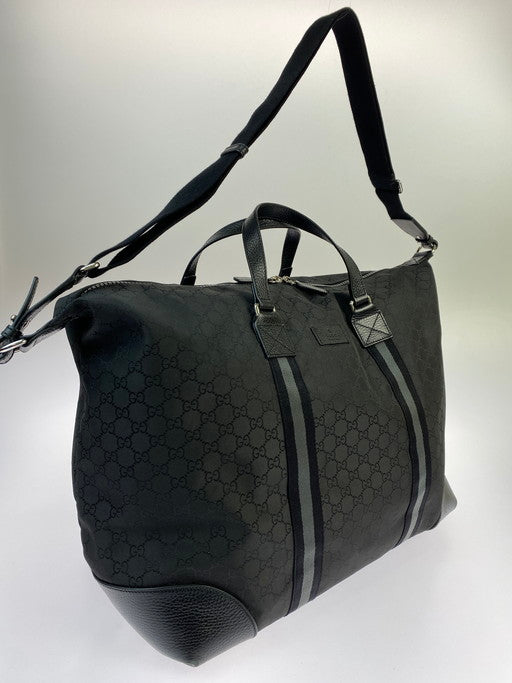 【中古品】【メンズ/レディース】 GUCCI グッチ 2way ボストンバッグ 449180 GGナイロン レザー ブラック ショルダーバッグ 鞄 180-250223-AS-4-min カラー：ブラック 万代Net店
