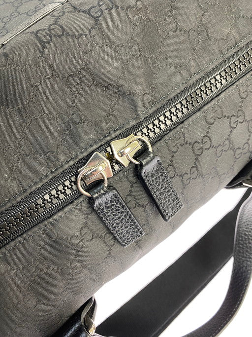 【中古品】【メンズ/レディース】 GUCCI グッチ 2way ボストンバッグ 449180 GGナイロン レザー ブラック ショルダーバッグ 鞄 180-250223-AS-4-min カラー：ブラック 万代Net店