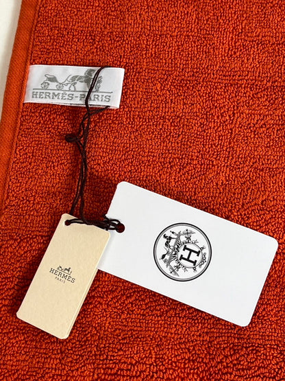 【中古美品】【レディース】 HERMES エルメス 未使用 エルメス HERMES タオルハンカチ オレンジ 183-250116-SS-04-ich 万代Net店