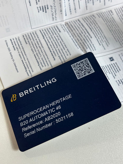 【中古美品】【メンズ】 BREITLING ブライトリング BREITLING ブライトリング スーパーオーシャン ヘリテージB20 オートマチック46 自動巻き 腕時計 AB2020 195-250122-SS-01-ich 万代Net店