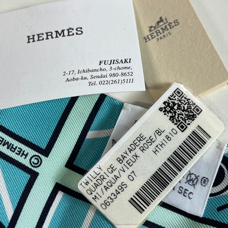 【中古美品】【レディース】 HERMES エルメス 未使用 エルメス HERMES ツイリー スカーフ カドリージュ バヤデール 183-250122-SS-07-ich 万代Net店