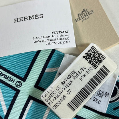 【中古美品】【レディース】 HERMES エルメス 未使用 エルメス HERMES ツイリー スカーフ カドリージュ バヤデール 183-250122-SS-07-ich 万代Net店