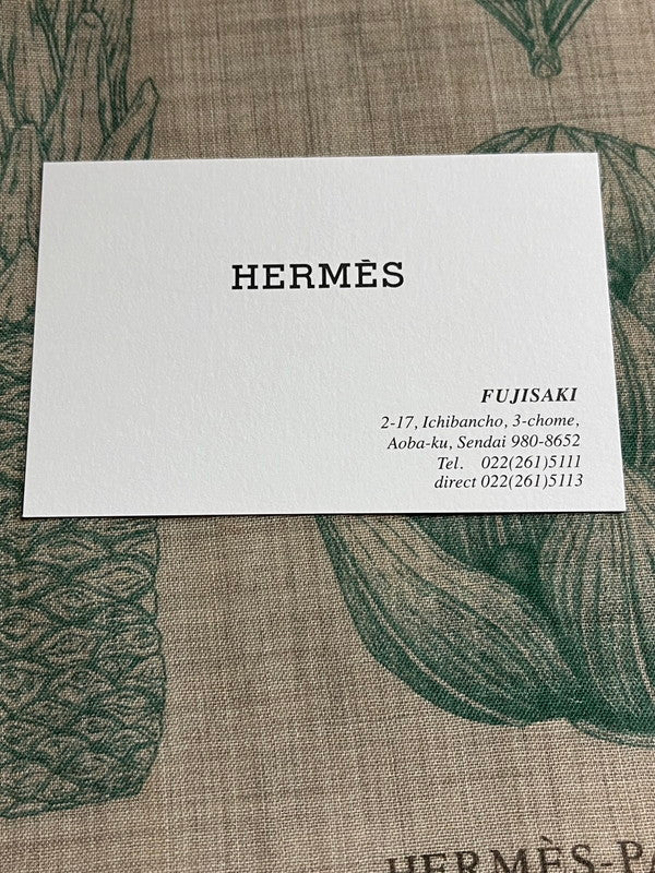 【中古美品】【レディース】 HERMES エルメス 未使用 Hermes エルメス スカーフ カレ90 カシミヤ100％ ヤシの目録 183-250116-SS-01-ich 万代Net店