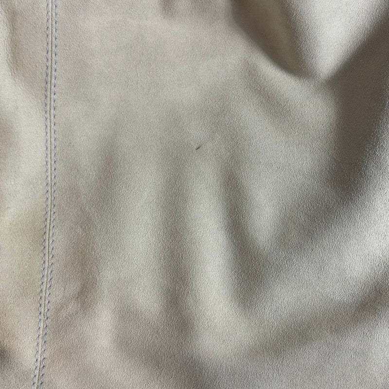 【中古品】【レディース】 LOEWE ロエベ ストール カシミヤ100%/ゴートレザー 山羊革 グレー/ベージュ リバーシブル スカーフ マフラー ヴィンテージ 187-250725-AA-02-ich カラー：グレー 万代Net店