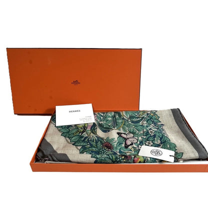 【中古美品】【レディース】 HERMES エルメス 未使用 Hermes エルメス スカーフ カレ トライアングル jungle love カシミヤシルク 182-250204-SS-03-ich 万代Net店