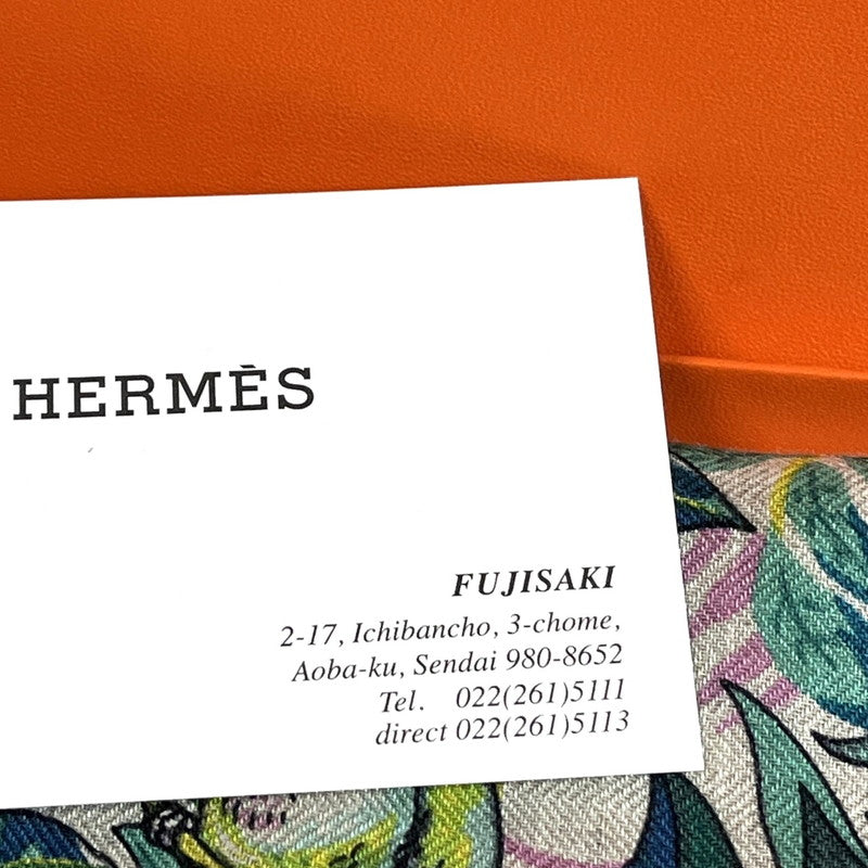 【中古美品】【レディース】 HERMES エルメス 未使用 Hermes エルメス スカーフ カレ トライアングル jungle love カシミヤシルク 182-250204-SS-03-ich 万代Net店