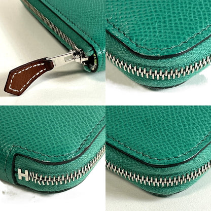 【中古美品】【レディース】 HERMES エルメス Hermes エルメス アザップロング シルクイン 赤道直下 ヴェールジェイド 長財布 182-250120-SS-15-ich 万代Net店