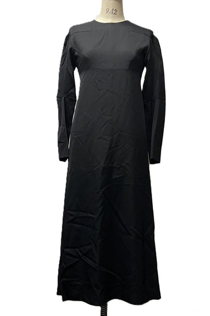 【中古美品】【レディース】 ワイズ ヨウジヤマモト ロングワンピース 長袖ワンピース ノーカラー ウール/レーヨン ブラック 170-250225-SS-02-ich 万代Net店