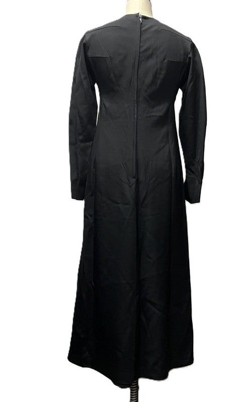 【中古美品】【レディース】 ワイズ ヨウジヤマモト ロングワンピース 長袖ワンピース ノーカラー ウール/レーヨン ブラック 170-250225-SS-02-ich 万代Net店