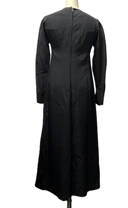 【中古美品】【レディース】 ワイズ ヨウジヤマモト ロングワンピース 長袖ワンピース ノーカラー ウール/レーヨン ブラック 170-250225-SS-02-ich 万代Net店