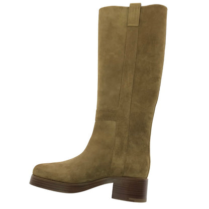 【中古美品】【レディース】 HERMES エルメス HORSE LONG BOOTS ホース ロングブーツ ヴォー・ヴェロア スウェード ブラウン 靴 183-260716-rt-30-tagh サイズ：37.5 カラー：ブラウン 万代Net店