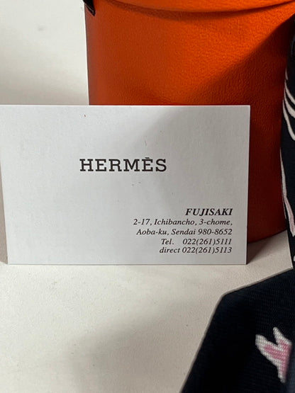 【中古美品】【レディース】 HERMES エルメス 未使用 エルメス ツイリー ISOLA DI PRIMAVERA 春の島 スカーフ シルク ブラック 187-250303-SS-04-ich 万代Net店