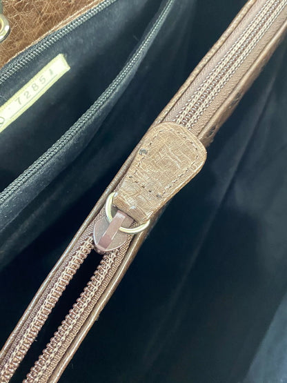 【中古品】【メンズ/レディース】 JRA トートバッグ レディース 革 カバン ハンドバッグ 裏スウェード 188-250521-em-03-min カラー：ブラウン 万代Net店