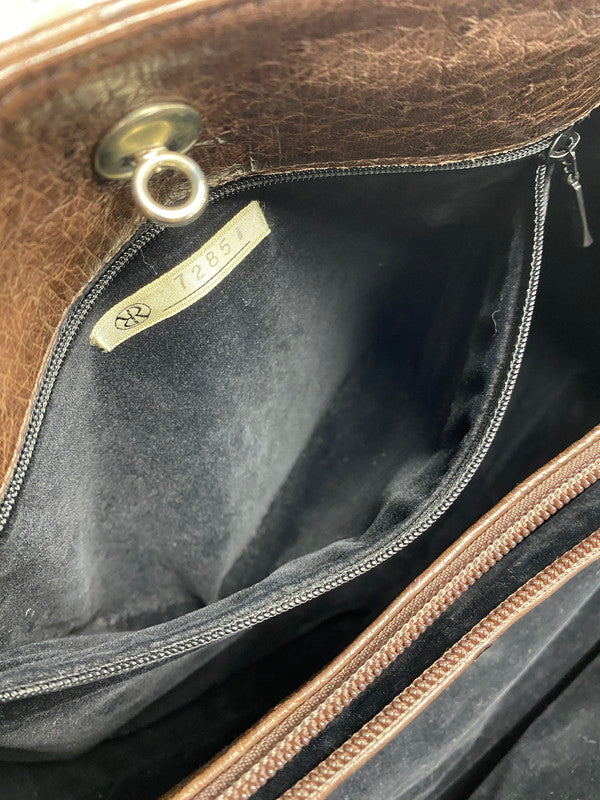 【中古品】【メンズ/レディース】 JRA トートバッグ レディース 革 カバン ハンドバッグ 裏スウェード 188-250521-em-03-min カラー：ブラウン 万代Net店