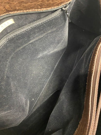 【中古品】【メンズ/レディース】 JRA トートバッグ レディース 革 カバン ハンドバッグ 裏スウェード 188-250521-em-03-min カラー：ブラウン 万代Net店