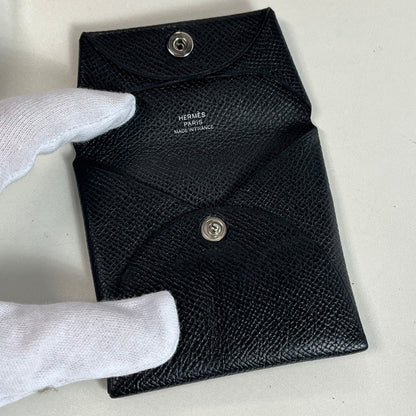 【中古品】【レディース】 HERMES エルメス バスティア 二つ折り コインケース ノワール エプソン ブラック 2019年製 181-250320-SS-05-ich カラー：ブラック 万代Net店