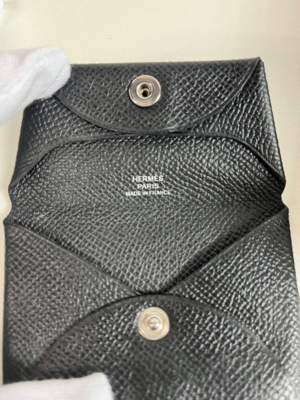 【中古品】【レディース】 HERMES エルメス バスティア 二つ折り コインケース ノワール エプソン ブラック 2019年製 181-250320-SS-05-ich カラー：ブラック 万代Net店