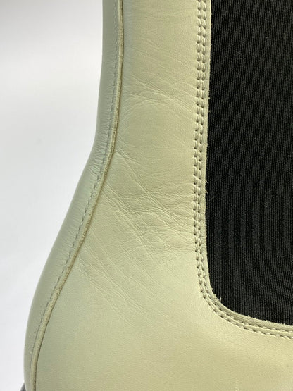 【中古品】【レディース】 HERMES エルメス ハロウ サイドゴアブーツ レザー 靴 シューズ 167-260301-AS-21-min サイズ：下記参照 カラー：ホワイト/ブラック 万代Net店