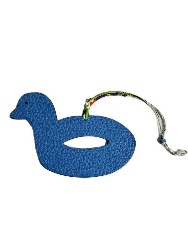 【中古美品】【レディース】 HERMES エルメス 極美品 HERMES エルメス バッグチャーム プティアッシュ アヒル ブルー系 182-250410-SS-01-ich 万代Net店