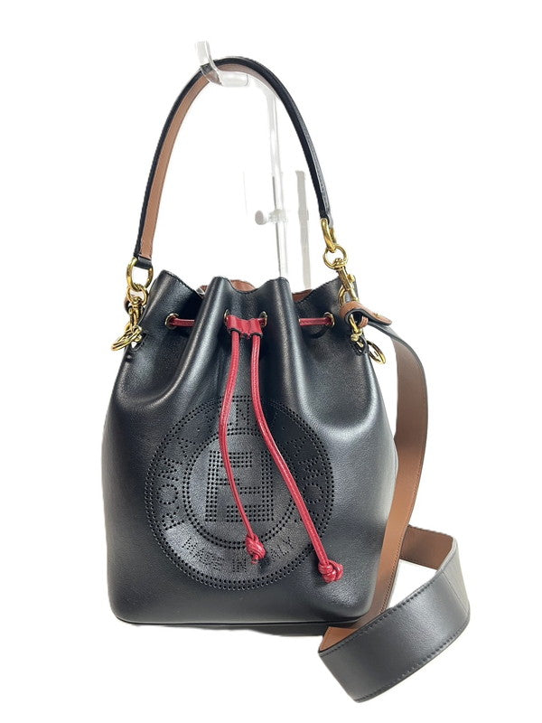 【中古美品】【レディース】 美品 FENDI フェンディ モントレゾール レッド 8BT309 ショルダーバッグ 180-250817-SS-03-ich カラー：ブラック×ブラウン×レッド 万代Net店