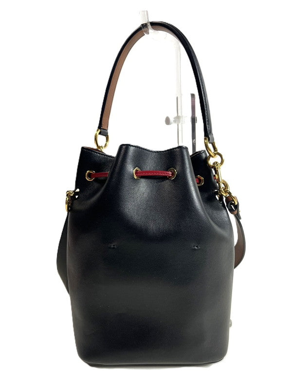 【中古美品】【レディース】 美品 FENDI フェンディ モントレゾール レッド 8BT309 ショルダーバッグ 180-250817-SS-03-ich カラー：ブラック×ブラウン×レッド 万代Net店