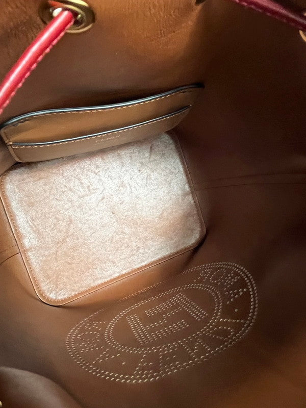 【中古美品】【レディース】 美品 FENDI フェンディ モントレゾール レッド 8BT309 ショルダーバッグ 180-250817-SS-03-ich カラー：ブラック×ブラウン×レッド 万代Net店