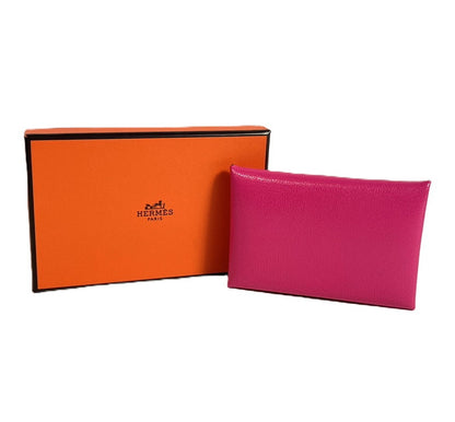 【中古美品】【レディース】 HERMES エルメス 未使用 HERMES エルメス カルヴィ シェーブル ローズポップ ピンク コインケース 181-250513-SS-04-ich 万代Net店