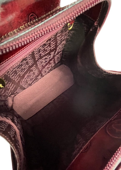 【中古品】【レディース】 CARTIER カルティエ Cartier カルティエ ハッピーバースデー リュックサック バッグ レザー ボルドー 180-250513-SS-05-ich 万代Net店