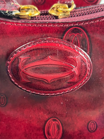 【中古品】【レディース】 CARTIER カルティエ Cartier カルティエ ハッピーバースデー リュックサック バッグ レザー ボルドー 180-250513-SS-05-ich 万代Net店