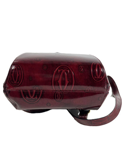 【中古品】【レディース】 CARTIER カルティエ Cartier カルティエ ハッピーバースデー リュックサック バッグ レザー ボルドー 180-250513-SS-05-ich 万代Net店