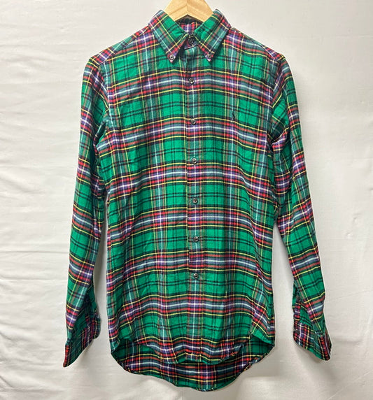【中古品】【メンズ】 RALPH LAUREN ラルフローレン チェックネルシャツ グリーン ボタンダウン サイズXS 147-250724-AA-01-ich サイズ：XS カラー：グリーン 万代Net店