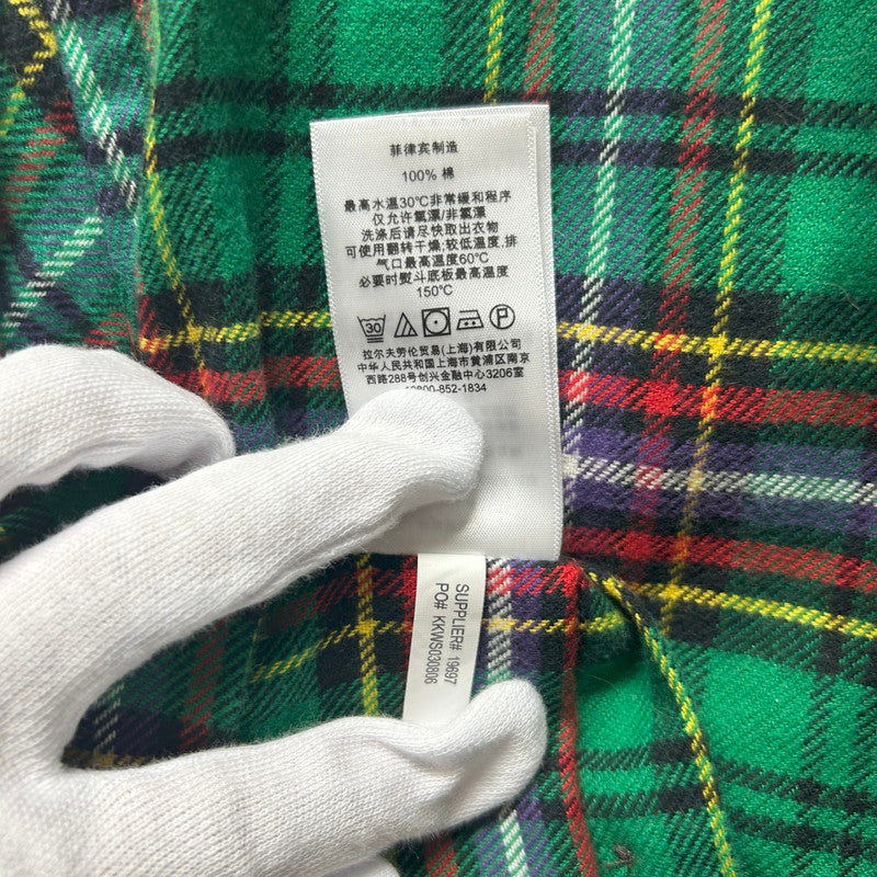 【中古品】【メンズ】 RALPH LAUREN ラルフローレン チェックネルシャツ グリーン ボタンダウン サイズXS 147-250724-AA-01-ich サイズ：XS カラー：グリーン 万代Net店