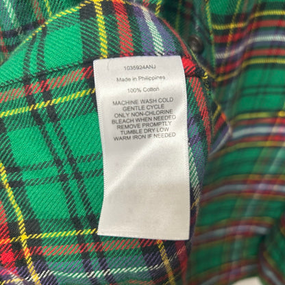 【中古品】【メンズ】 RALPH LAUREN ラルフローレン チェックネルシャツ グリーン ボタンダウン サイズXS 147-250724-AA-01-ich サイズ：XS カラー：グリーン 万代Net店