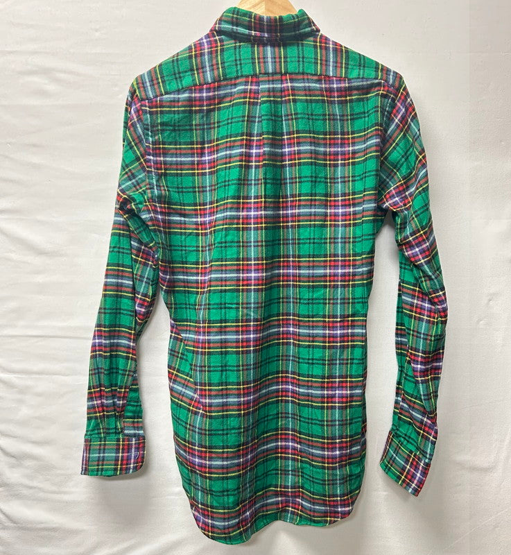 【中古品】【メンズ】 RALPH LAUREN ラルフローレン チェックネルシャツ グリーン ボタンダウン サイズXS 147-250724-AA-01-ich サイズ：XS カラー：グリーン 万代Net店
