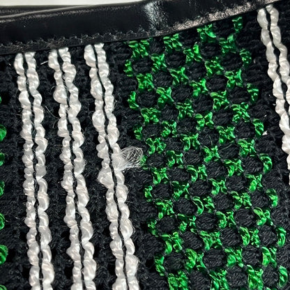 【中古美品】【レディース】 未使用品 フルラ トートバッグ WB00919 ストライプロープ プリムラ ホーボーバッグ L ソレントカーフスキン グリーン ストライプ メッシュ あみあみ 180-250608-SS-08-ich 万代Net店