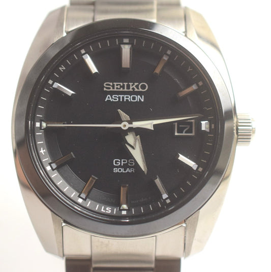 【中古美品】【メンズ】 SEIKO セイコー アストロン ASTRON 3X22-0AC0 SSJ005JC 腕時計 ステンレススチール メンズ GPSソーラー 黒文字盤 195-250907-SS-09-ich 万代Net店