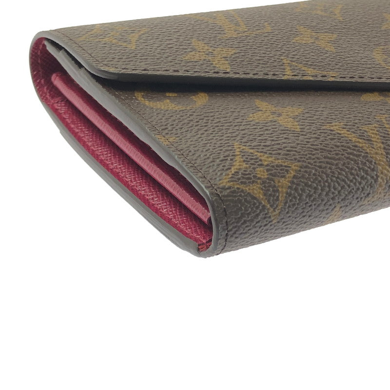 【中古美品】【メンズ】 LOUIS VUITTON ルイ・ヴィトン PORTEFEUILLE SARA M62234 ポルトフォイユ・サラ モノグラム 長財布 179-260618-rt-01-tagh カラー：フューシャ 万代Net店