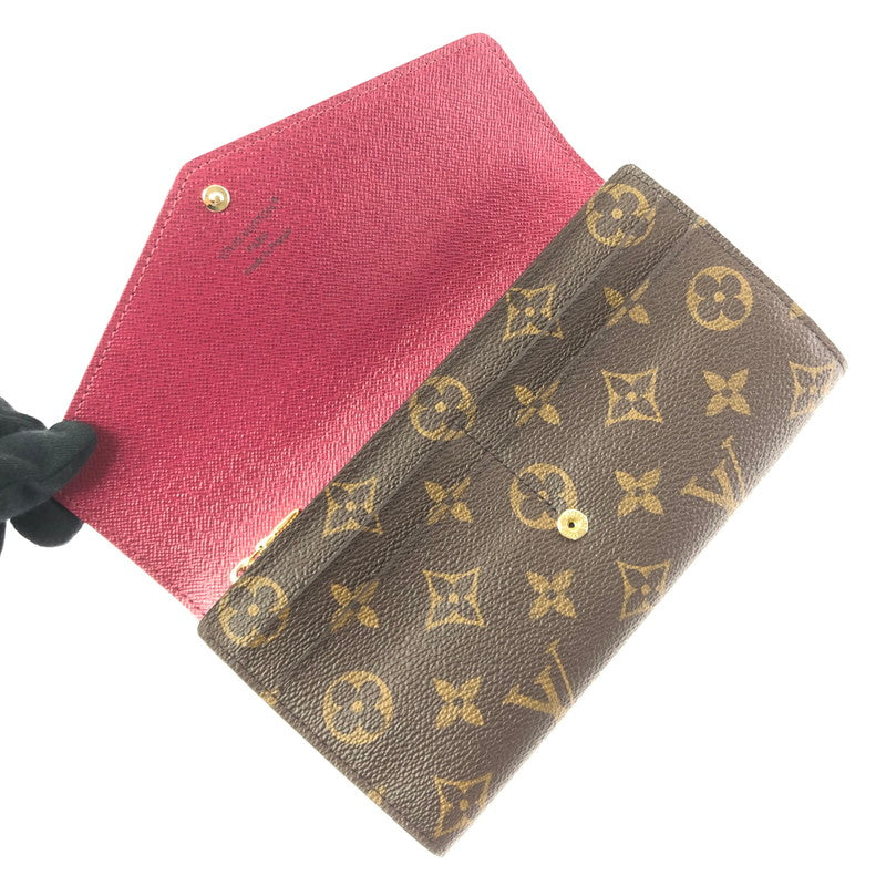 【中古美品】【メンズ】 LOUIS VUITTON ルイ・ヴィトン PORTEFEUILLE SARA M62234 ポルトフォイユ・サラ モノグラム 長財布 179-260618-rt-01-tagh カラー：フューシャ 万代Net店