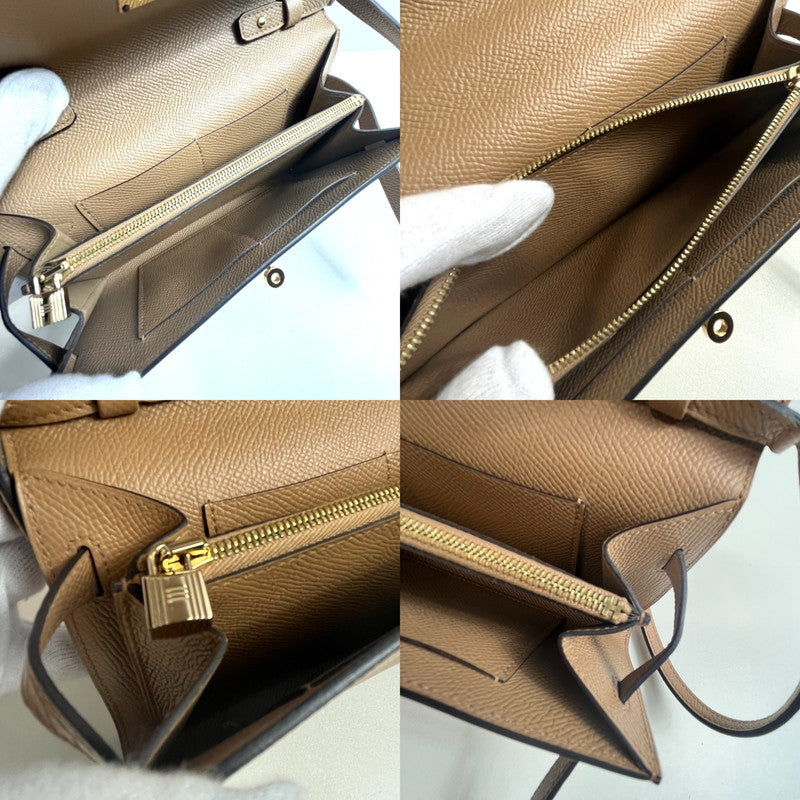 【中古美品】【レディース】 極美品 エルメス HERMES ケリートゥー ゴー タッチ チャイ エプソン ゴールド金具 Ｕ(2022年) 180-250901-SS-01-ich カラー：チャイ 万代Net店