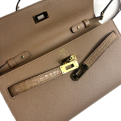 【中古美品】【レディース】 極美品 エルメス HERMES ケリートゥー ゴー タッチ チャイ エプソン ゴールド金具 Ｕ(2022年) 180-250901-SS-01-ich カラー：チャイ 万代Net店