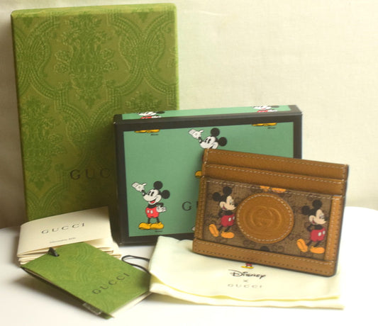 【中古美品】【レディース】 GUCCI グッチ 602535 ディズニーコラボ ミッキー マイクロGG PVC×レザー カードケース 付属品あり 181-250907-SS-07-ich 万代Net店