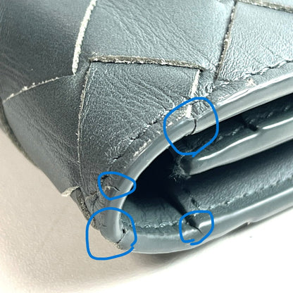 【中古品】【レディース】 ボッテガヴェネタ BOTTEGA VENETA 二つ折り長財布 イントレチャート 181-250905-SS-01-ich カラー：ダークグリーン系 万代Net店