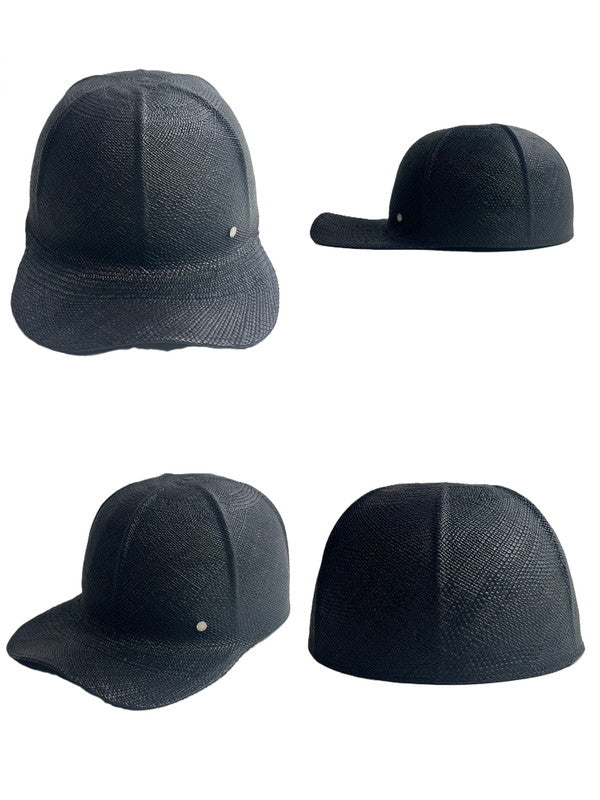 【中古美品】【レディース】 HERMES エルメス 帽子 キャスケット キャップ ストロー 籐 麦わら帽子 セリエボタン シルクボタン ストロー ブラック 60 183-250901-SS-02-ich カラー：ブラック 万代Net店