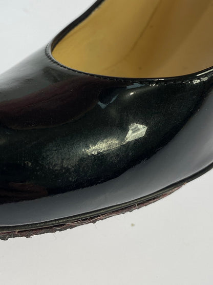 【中古品】【レディース】 Christian Louboutin クリスチャンルブタン パテントレザー パンプス ピンヒール 183-260301-AS-22-min サイズ：37 1/2 カラー：ブラック 万代Net店